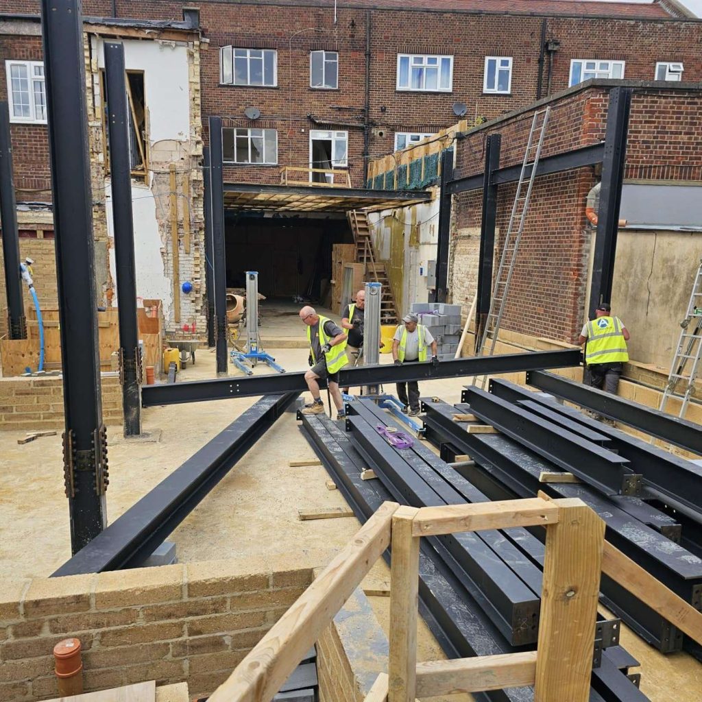 commercial steel erect
